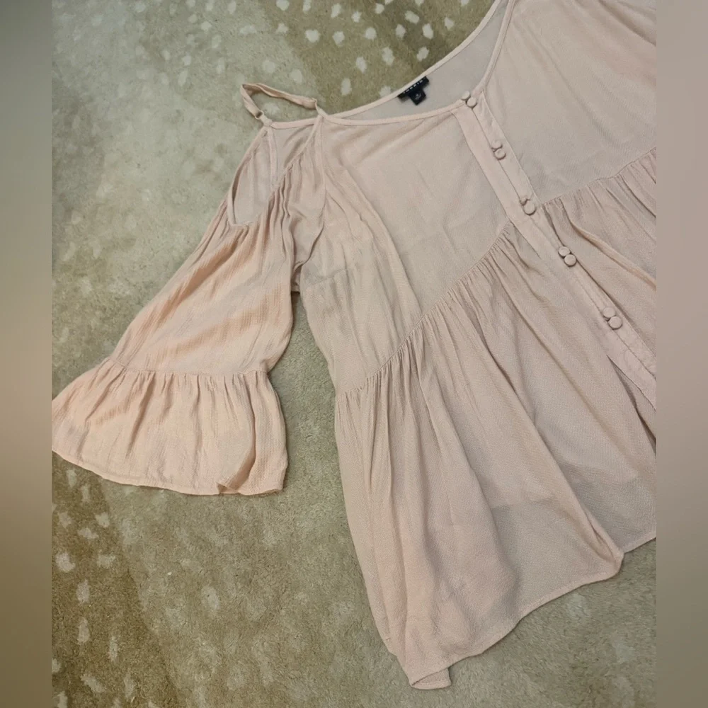 Torrid light pink off the shoulder blouse women’s size 3 - Picture 3 of 8